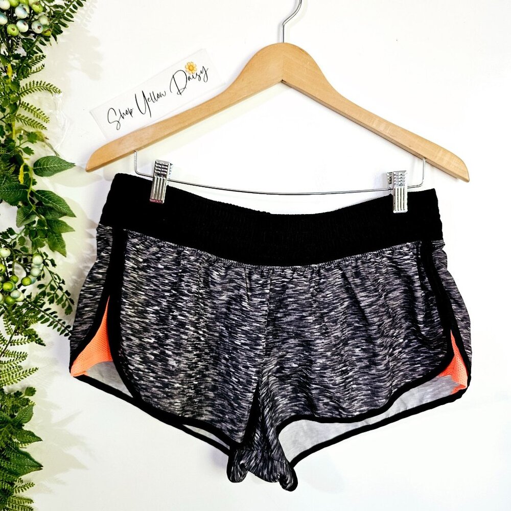 SO Womens XL Black & Gray Athletic Running‎ Shorts With Liner ~S72.4